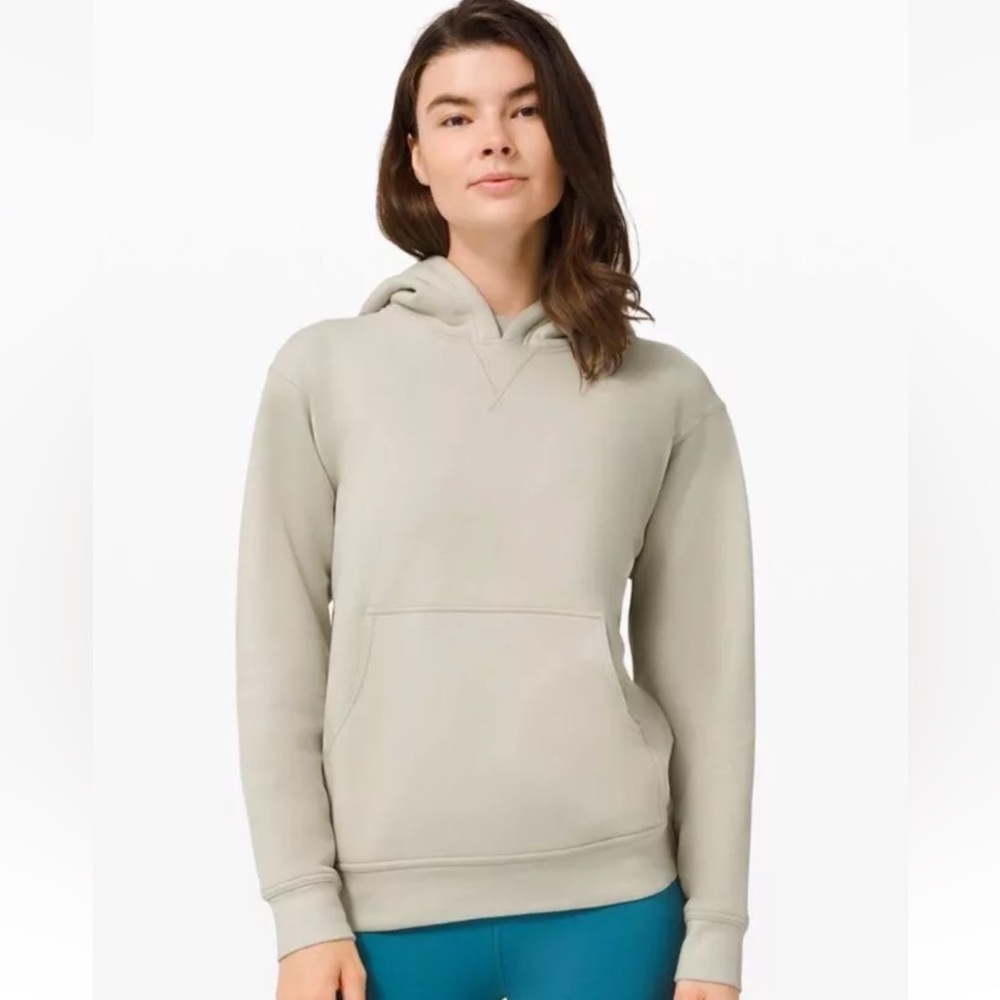 Lululemon All Yours Hoodie Fleece Workout Womens Sz 8 Light Sage